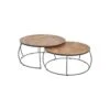 Tables Basses Gigognes Rondes Bois Brut/Métal - MAYAL -Deco.fr Soldes Boutique table basse 17786737