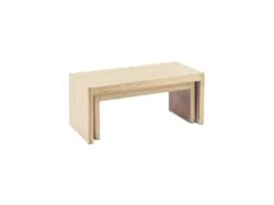 Tables Basses Gigognes Bois Naturel - APISTOU