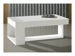 Table Basse Relevable Blanc Mat - ESTEBAN
