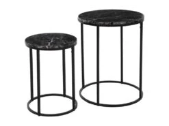 Ensemble De Tables D'appoint 2 Pcs Noir