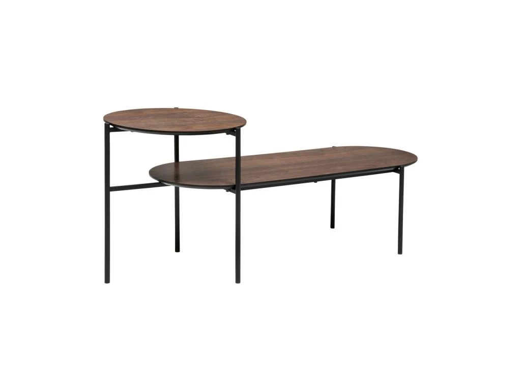 Table Basse 2 Niveaux En Métal Noir Et Bois 118 X 43 Cm 1 Table Basse 2 Niveaux En Métal Noir Et Bois 118 X 43 Cm