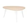 Table Basse En Bois Et Pieds En Métal Blanc 97 X 65 X H 50 Cm -Deco.fr Soldes Boutique table basse 19159479