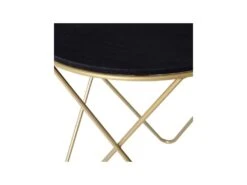 Table Basse Ronde CAMILLE Noire Et Dorée -Deco.fr Soldes Boutique table basse 19185949
