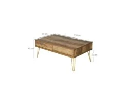 Table Basse Rectangle CAMEL Marron 11 Table Basse Rectangle CAMEL Marron -Deco.fr Soldes Boutique table basse 19186221