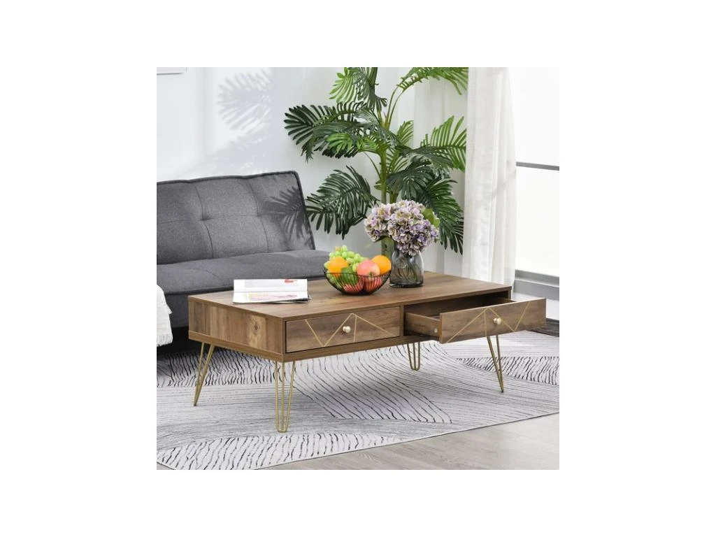 Table Basse Rectangle CAMEL Marron 4 Table Basse Rectangle CAMEL Marron – Image 4