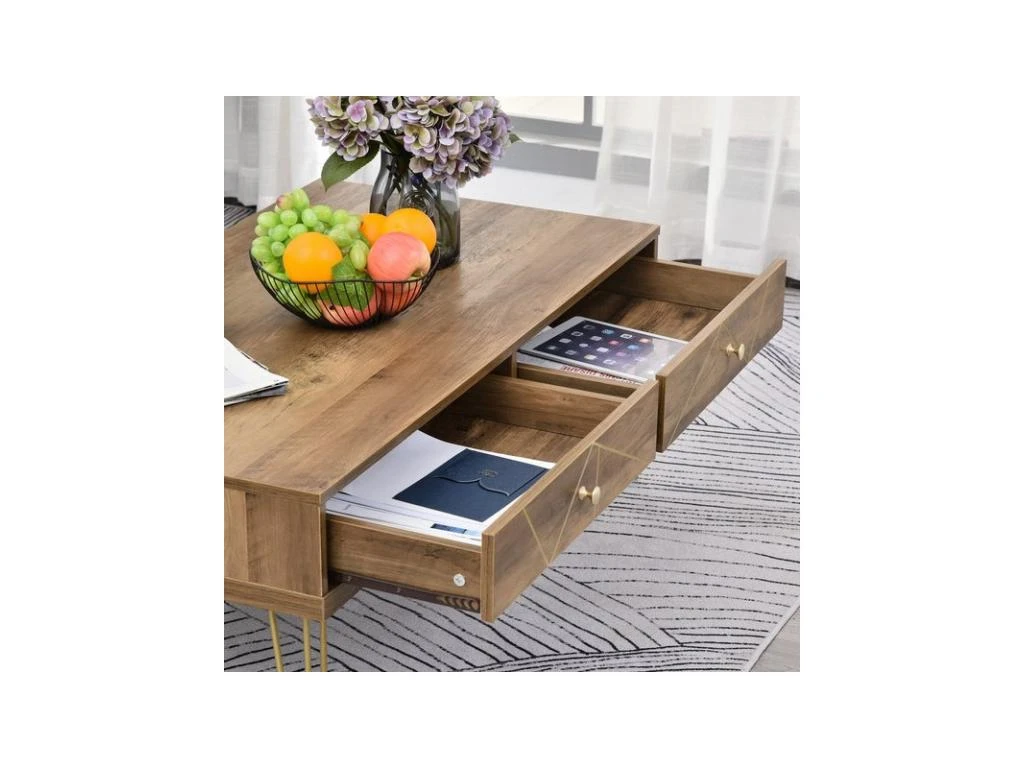 Table Basse Rectangle CAMEL Marron 7 Table Basse Rectangle CAMEL Marron – Image 7