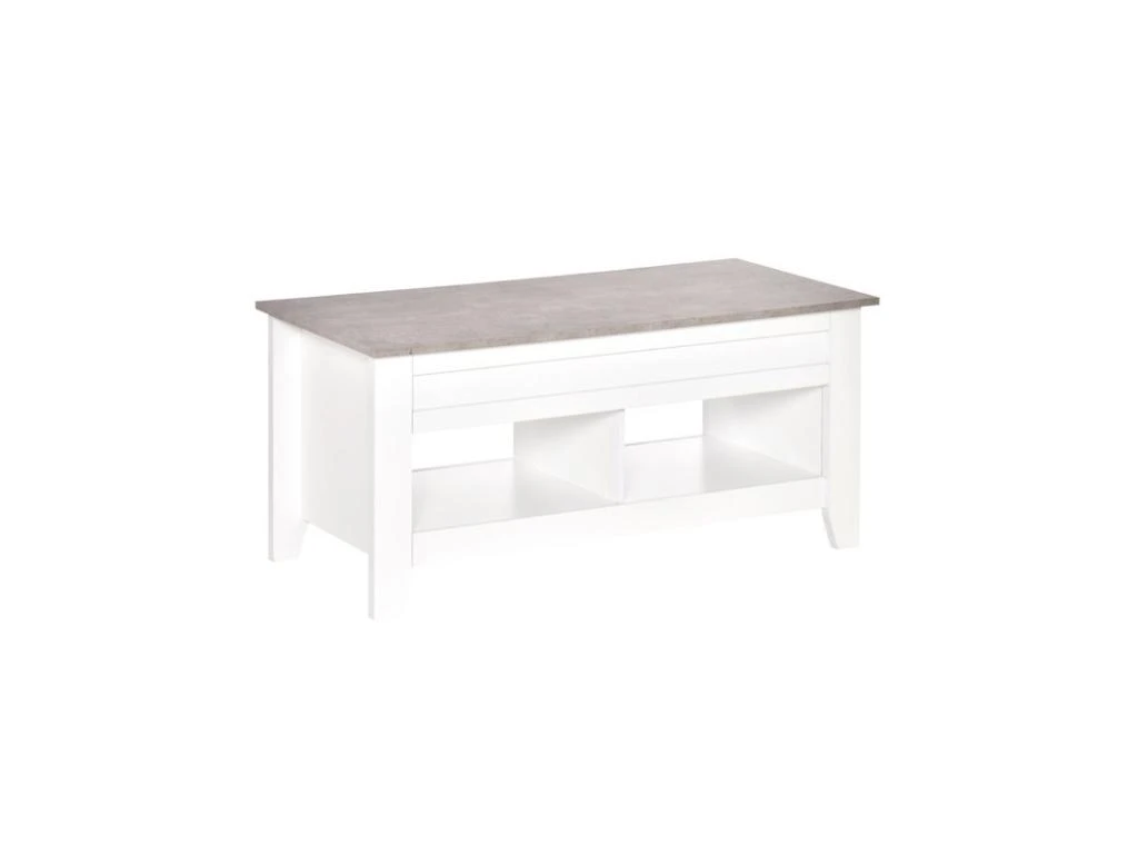 Table Basse Relevable ULYSSE Blanc Et Aspect Marbre 6 Table Basse Relevable ULYSSE Blanc Et Aspect Marbre – Image 6