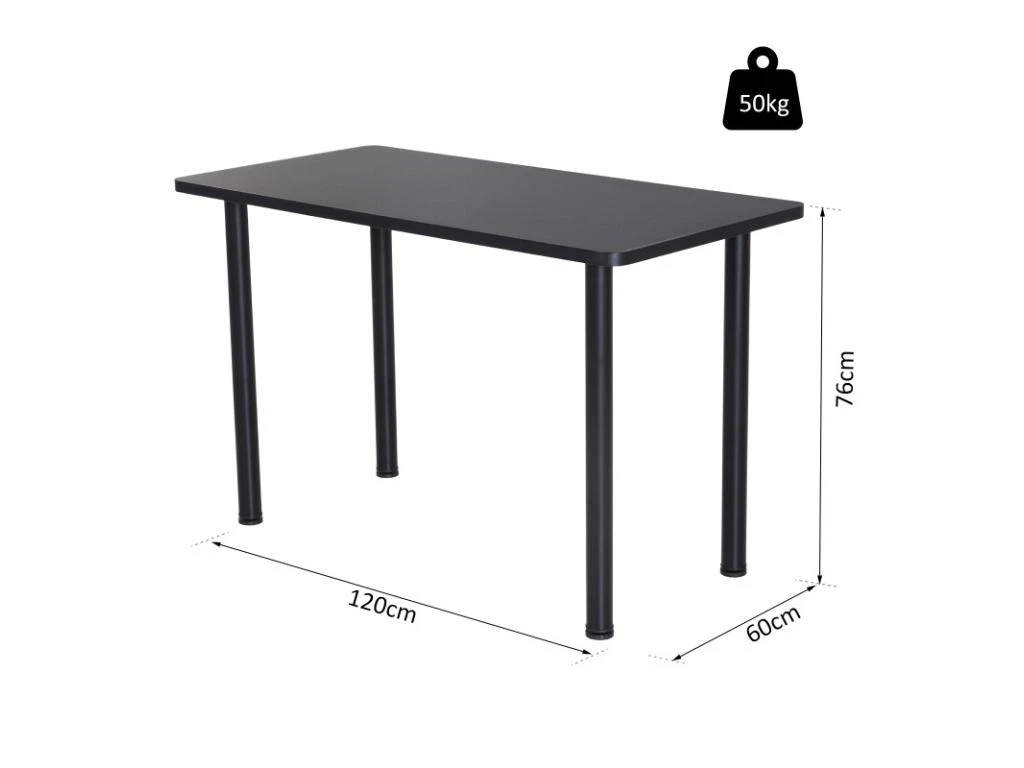 Table à Manger 4 Personnes PAULO Noire 3 Table à Manger 4 Personnes PAULO Noire – Image 3
