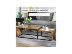 2 Tables Basses CLAY Aspect Bois -Deco.fr Soldes Boutique table basse 19186829