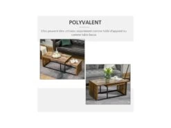 2 Tables Basses CLAY Aspect Bois -Deco.fr Soldes Boutique table basse 19186831