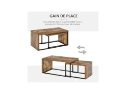 2 Tables Basses CLAY Aspect Bois -Deco.fr Soldes Boutique table basse 19186833