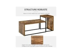 2 Tables Basses CLAY Aspect Bois -Deco.fr Soldes Boutique table basse 19186835