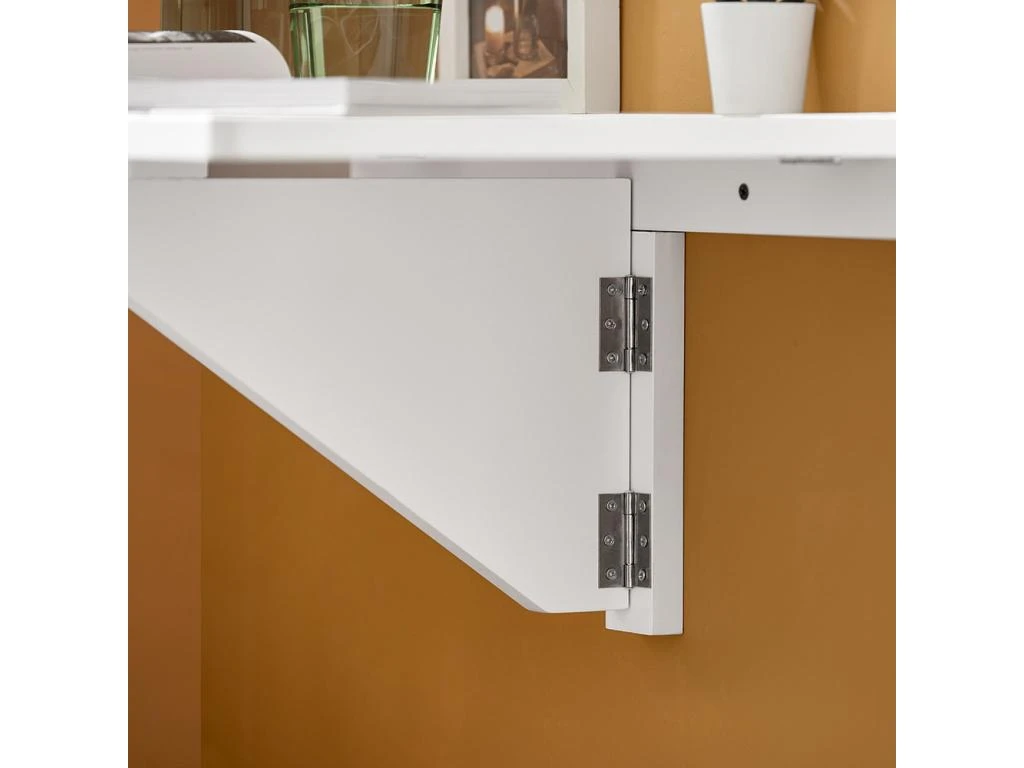 Table Murale Rabattable En Bois, Table De Cuisine, Table Enfant, L60×P40cm -Blanc, FWT03-W 8 Table Murale Rabattable En Bois, Table De Cuisine, Table Enfant, L60×P40cm -Blanc, FWT03-W – Image 8