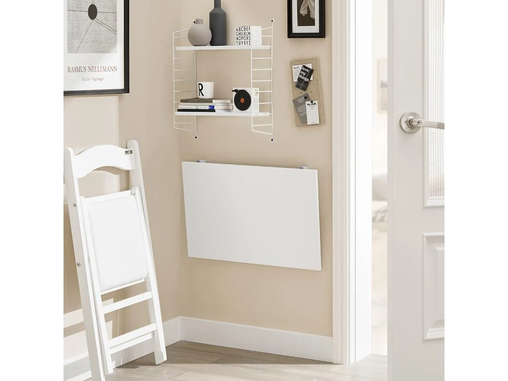 Table Murale Rabattable En Bois Table De Cuisine Table Enfant Bureau L60×P40cm Blanc, FWT21-W 8 Table Murale Rabattable En Bois Table De Cuisine Table Enfant Bureau L60×P40cm Blanc, FWT21-W – Image 8