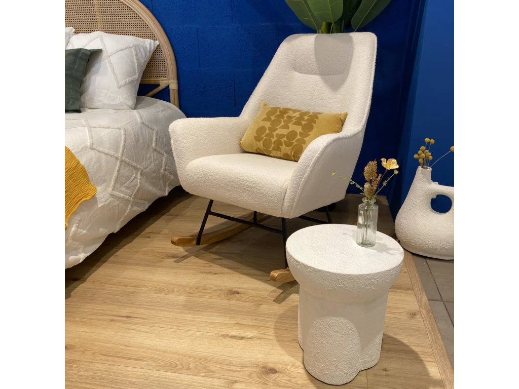 Table D'appoint Blanche Zacco En Terre Cuite D32.5 Cm 2 Table D'appoint Blanche Zacco En Terre Cuite D32.5 Cm – Image 2