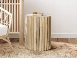 Table D'appoint En Teck - Coloris : Naturel - LUTIANA 14 Table D'appoint En Teck - Coloris : Naturel - LUTIANA -Deco.fr Soldes Boutique table basse 1959103