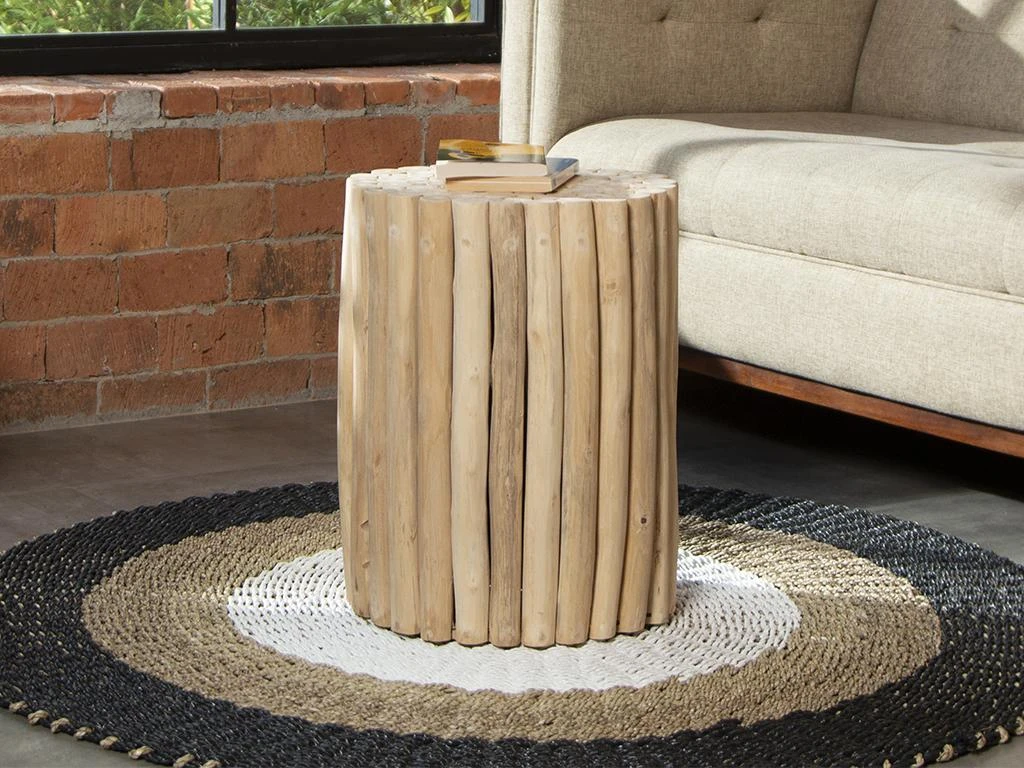 Table D'appoint En Teck - Coloris : Naturel - LUTIANA 5 Table D'appoint En Teck - Coloris : Naturel - LUTIANA – Image 5