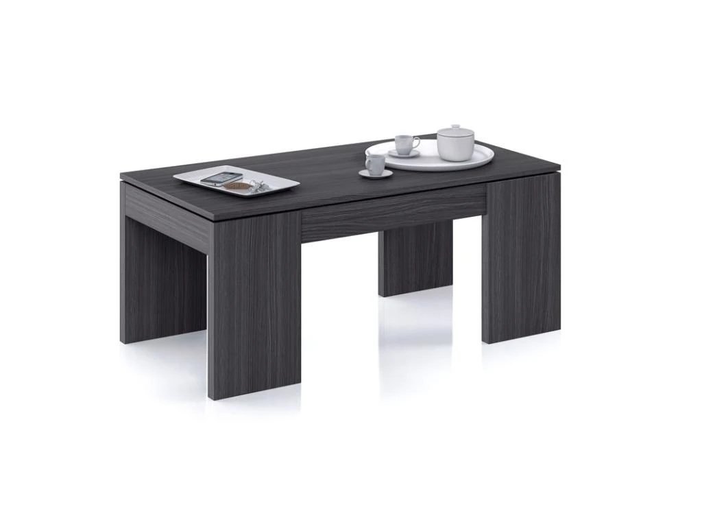 Table Basse Relevable Gris - ANNA - L 100 X L 50 X H 43/54 Cm 1 Table Basse Relevable Gris - ANNA - L 100 X L 50 X H 43/54 Cm