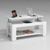 Table Basse Relevable Blanche Double Plateau - RUINUI - L 102 X L 50 X H 43/54 Cm 7 Table Basse Relevable Blanche Double Plateau - RUINUI - L 102 X L 50 X H 43/54 Cm -Deco.fr Soldes Boutique table basse 19724253