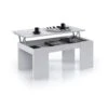 Table Basse Relevable Blanc Brillant - OXNARD - L 100 X L 50 X H 43/54 Cm -Deco.fr Soldes Boutique table basse 19724313