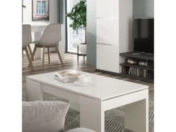Table Basse Relevable Blanc Brillant - OXNARD - L 100 X L 50 X H 43/54 Cm 7 Table Basse Relevable Blanc Brillant - OXNARD - L 100 X L 50 X H 43/54 Cm -Deco.fr Soldes Boutique table basse 19724317