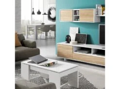 Table Basse Relevable Blanc Brillant - OXNARD - L 100 X L 50 X H 43/54 Cm 9 Table Basse Relevable Blanc Brillant - OXNARD - L 100 X L 50 X H 43/54 Cm -Deco.fr Soldes Boutique table basse 19724321