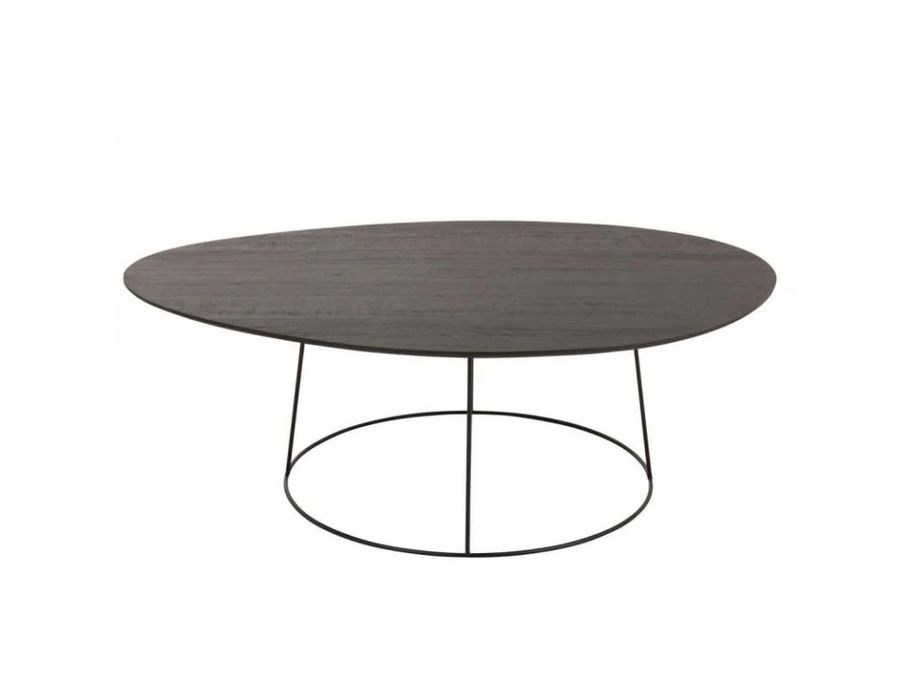 Table Basse Design "Mesla" 121cm Marron Foncé 2 Table Basse Design "Mesla" 121cm Marron Foncé – Image 2