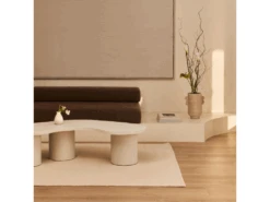 Table Basse Du Microciment En Couleur Blanc 130 Cm -Deco.fr Soldes Boutique table basse 19893419