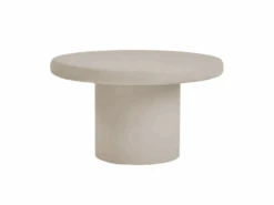 Table D’appoint Du Microciment En Couleur Blanc 45 Cm