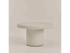 Table D’appoint Du Microciment En Couleur Blanc 45 Cm -Deco.fr Soldes Boutique table basse 19893501