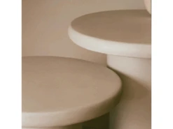 Table D’appoint Du Microciment En Couleur Blanc 45 Cm -Deco.fr Soldes Boutique table basse 19893503