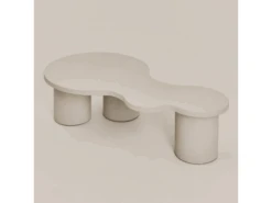 Table Basse Du Microciment Couleur Blanc 150 Cm -Deco.fr Soldes Boutique table basse 19893635