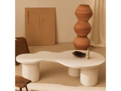 Table Basse Du Microciment Couleur Blanc 150 Cm -Deco.fr Soldes Boutique table basse 19893639