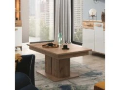 Table Basse à Allonge Chêne Miel - APODIS - L 114/144 X L 68 X H 51.5 Cm