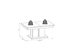 Table Basse à Allonge Chêne Miel - APODIS - L 114/144 X L 68 X H 51.5 Cm -Deco.fr Soldes Boutique table basse 20122585