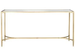 Table D'appoint Or Et Transparent 41 X 160 X 81.28 Cm - Clevie