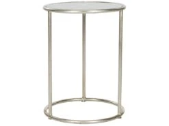 Table D'appoint Argent Et Gris 38 X 38 X 50.03 Cm - Corene