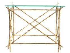 Table D'appoint Or Et Transparent 39 X 69 X 58.92 Cm - Argie