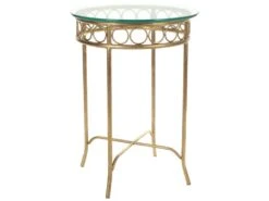 Table D'appoint Or Et Transparent 39 X 69 X 58.92 Cm - Argie -Deco.fr Soldes Boutique table basse 21029469