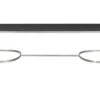 Table D'appoint Argent Et Noir 127 X 66 X 45.72 Cm - Maxine
