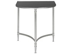Table D'appoint Argent Et Noir 50 X 45 X 50.8 Cm - Lassie
