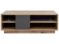 Table Basse Avec LED + 4 Compartiments - Naturel -Deco.fr Soldes Boutique table basse 21134237