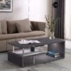 Table Basse Contemporaine - Avec LED - Finition Gris Ciment - Gris -Deco.fr Soldes Boutique table basse 21134271