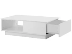 Table Basse Avec LED Et Tiroir Pour Salon - Style Contemporain - Blanc -Deco.fr Soldes Boutique table basse 21134483