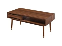 Teamson Home Dawson Table Basse De Salon En Bois Moderne Milieu Du Siècle