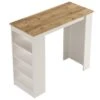 Table Haute Style Yurupa - Venprodin - Pin 120 Cm - Blanc -Deco.fr Soldes Boutique table basse 21306721