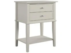 Table D'appoint Avec 2 Tiroirs En MDF Taupe -Deco.fr Soldes Boutique table basse 21677741