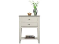 Table D'appoint Avec 2 Tiroirs En MDF Taupe -Deco.fr Soldes Boutique table basse 21677747