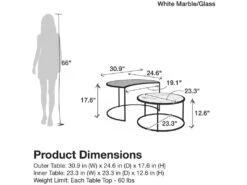 Phases De Lune Nesting C. Tables. Marbre BlancVerre -Deco.fr Soldes Boutique table basse 21678451