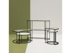 Phases De Lune Nesting C. Tables. Marbre BlancVerre -Deco.fr Soldes Boutique table basse 21678455